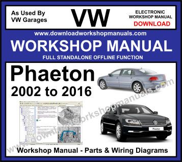 VW Phaeton Repair Workshop Manual download